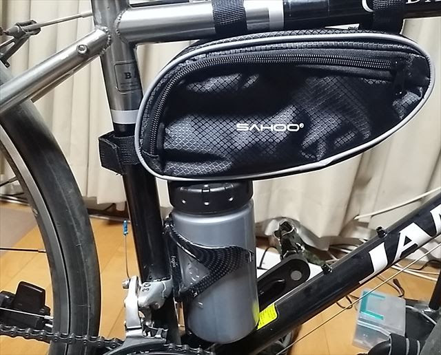 GearBestで購入した自転車用フレームバッグ