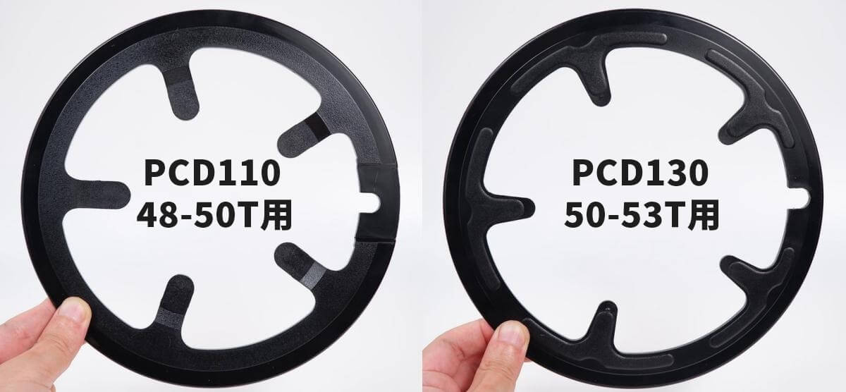 Amazonで買ったギヤリングカバー PCD110とPCD130