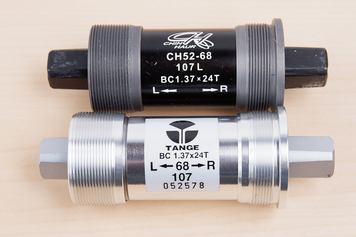 TANGE LN-7922とDAHON K3のボトムブラケットを比較