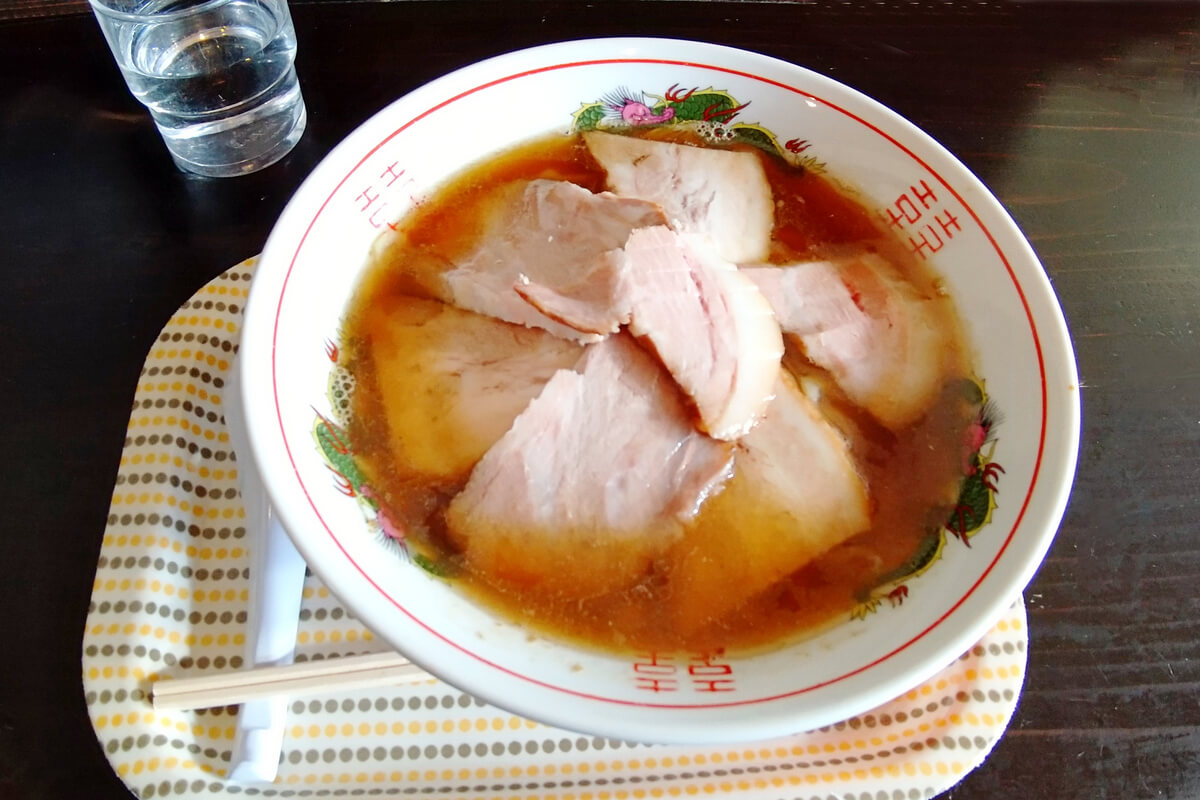 旧筑波鉄道コース 松屋製麺所のチャーシュー麺