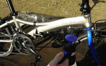  ソフト99 パーフェクトフォームスターティングセットを自転車に吹き付ける
