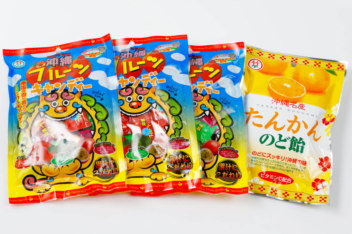 沖縄フルーツキャンディーとたんかんのど飴