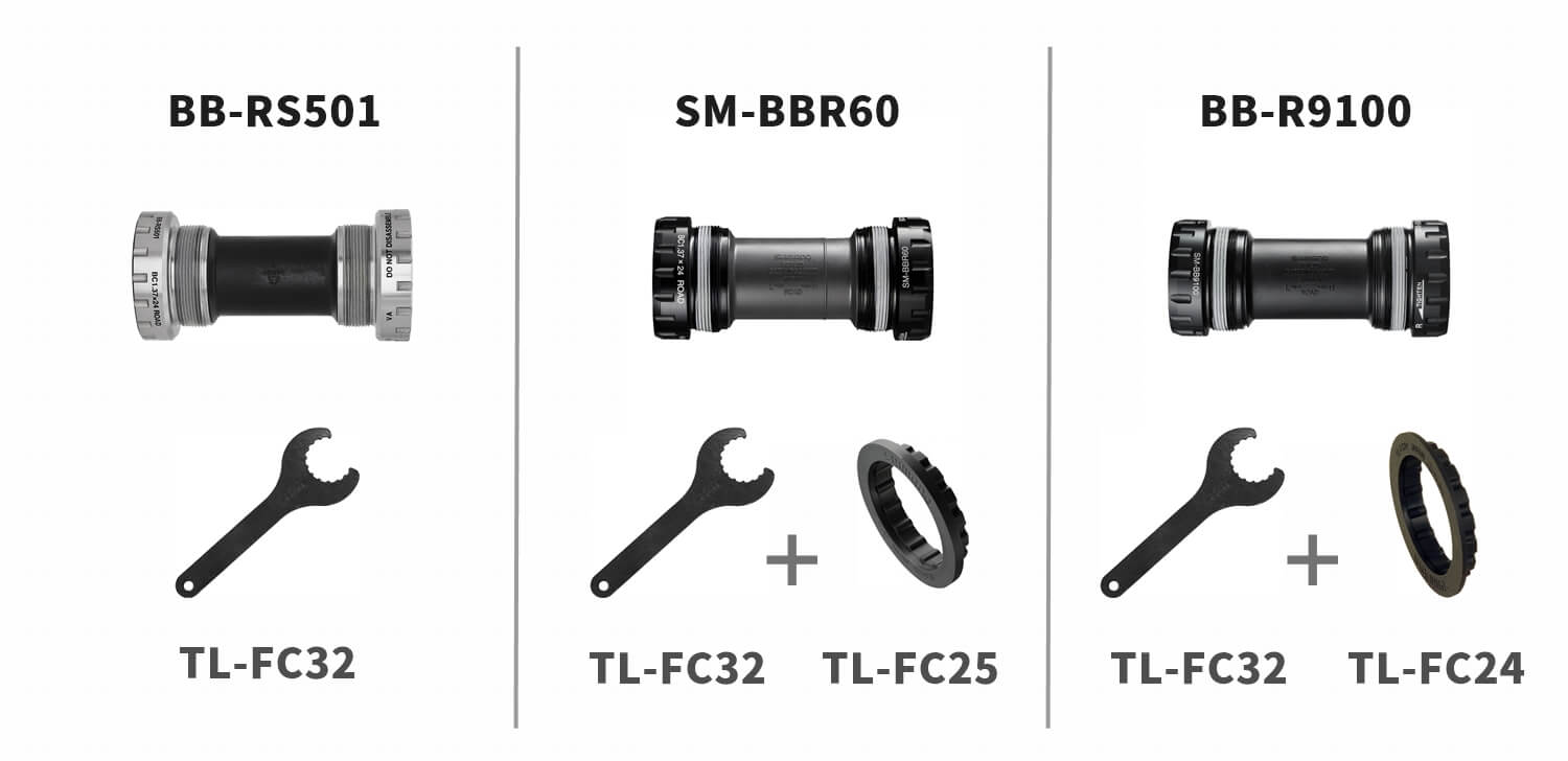 ホローテック2BBの脱着に必要な工具の種類